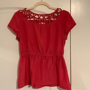 Tulle hot pink blouse